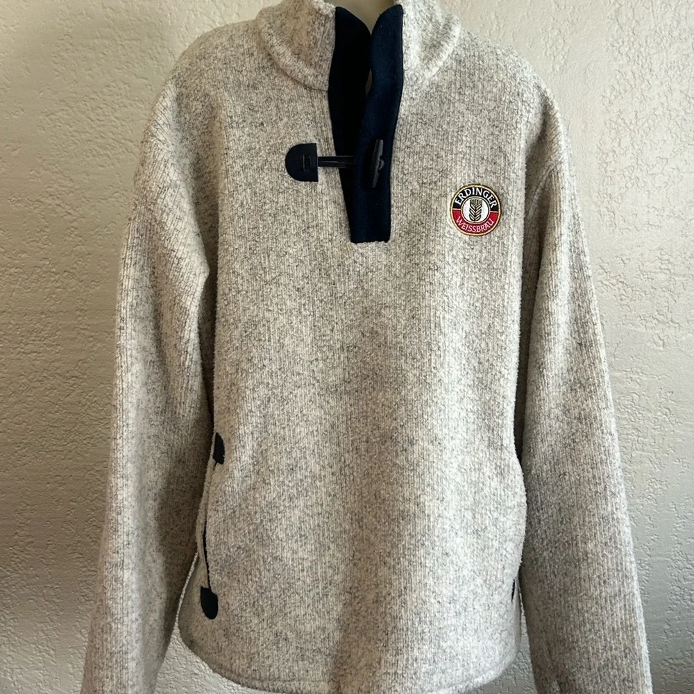 Erdinger Weissbier vtg . Fleece pullover sz Large